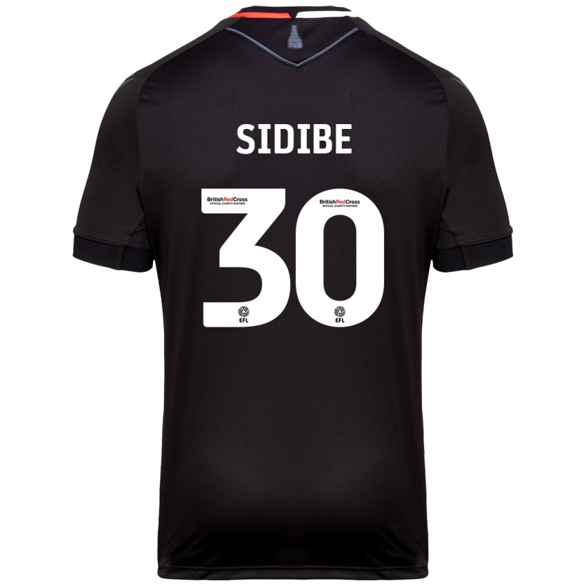 Enfant Maillot Souleymane Sidibe #30 Noir Tenues Extérieur 2024/25 T-Shirt Belgique