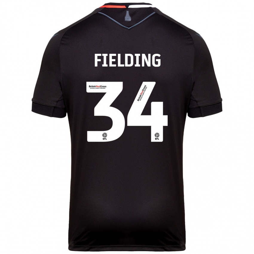 Kinderen Frank Fielding #34 Zwart Uitshirt Uittenue 2024/25 T-Shirt België