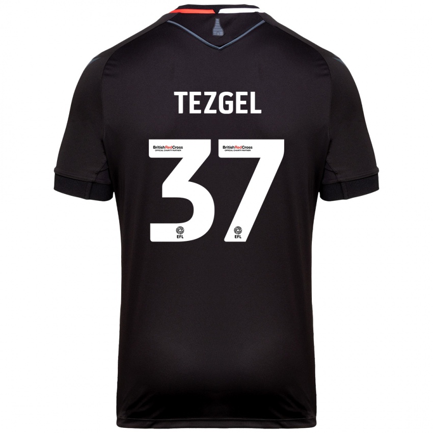 Kinderen Emre Tezgel #37 Zwart Uitshirt Uittenue 2024/25 T-Shirt België