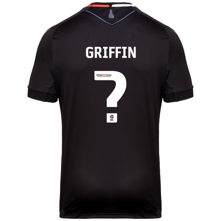 Enfant Maillot Jake Griffin #0 Noir Tenues Extérieur 2024/25 T-Shirt Belgique