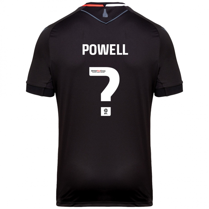 Enfant Maillot Owen Powell #0 Noir Tenues Extérieur 2024/25 T-Shirt Belgique