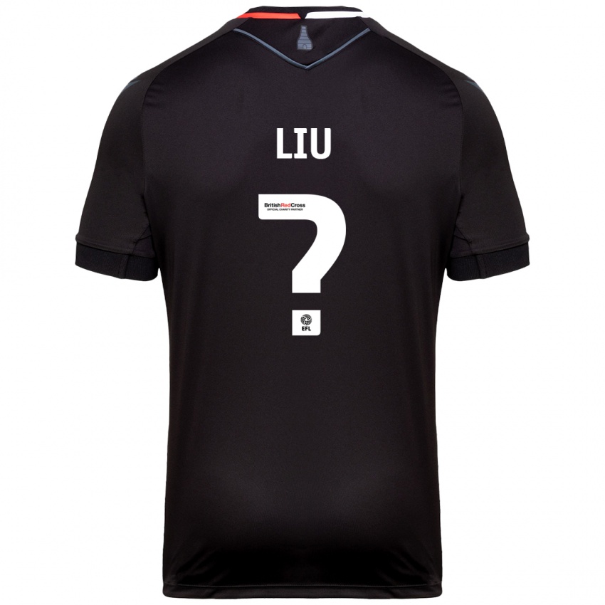 Enfant Maillot Ryan Liu #0 Noir Tenues Extérieur 2024/25 T-Shirt Belgique