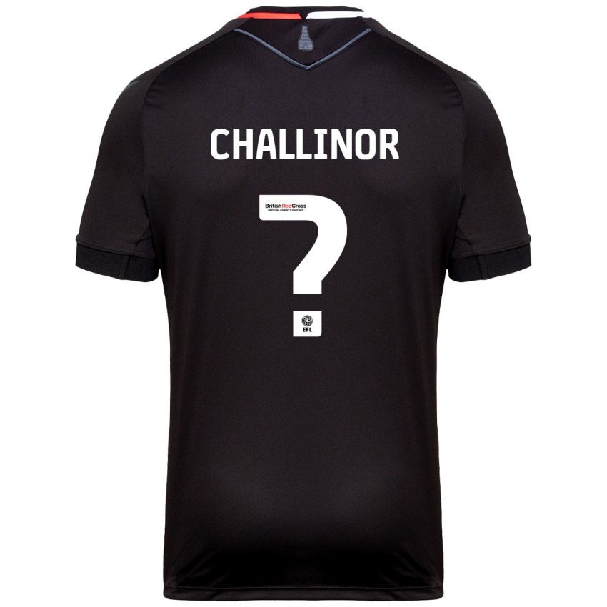 Enfant Maillot Oliver Challinor #0 Noir Tenues Extérieur 2024/25 T-Shirt Belgique