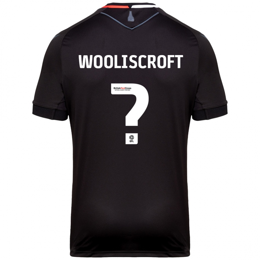 Enfant Maillot Morgan Wooliscroft #0 Noir Tenues Extérieur 2024/25 T-Shirt Belgique