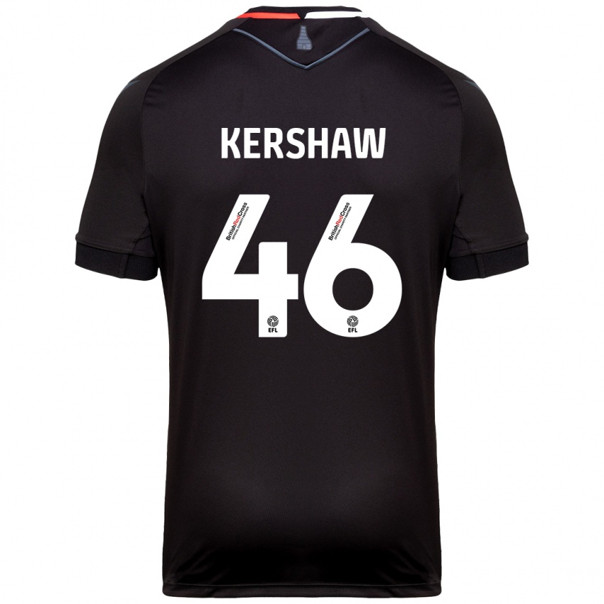 Kinderen Ben Kershaw #46 Zwart Uitshirt Uittenue 2024/25 T-Shirt België