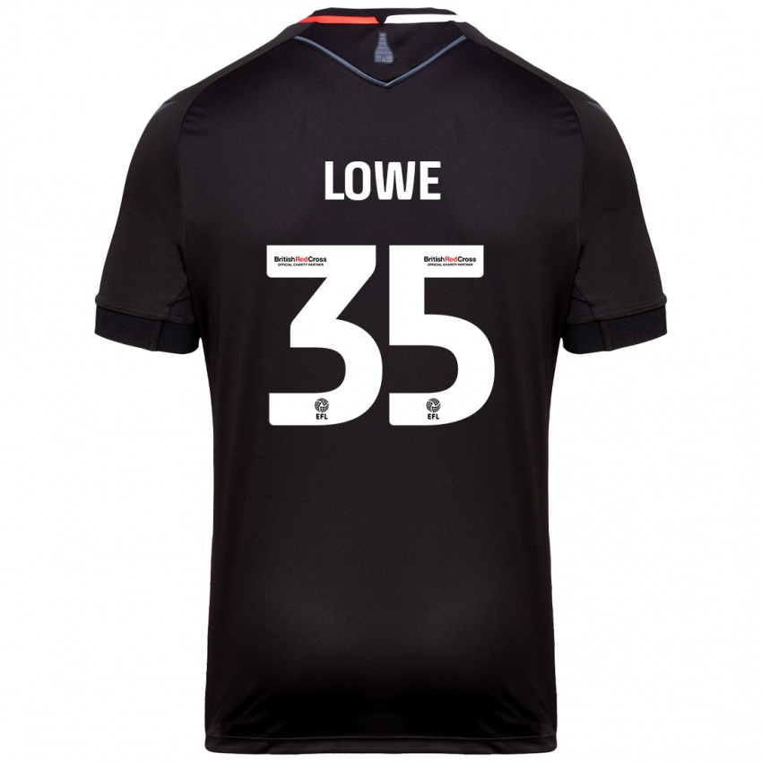 Enfant Maillot Nathan Lowe #35 Noir Tenues Extérieur 2024/25 T-Shirt Belgique