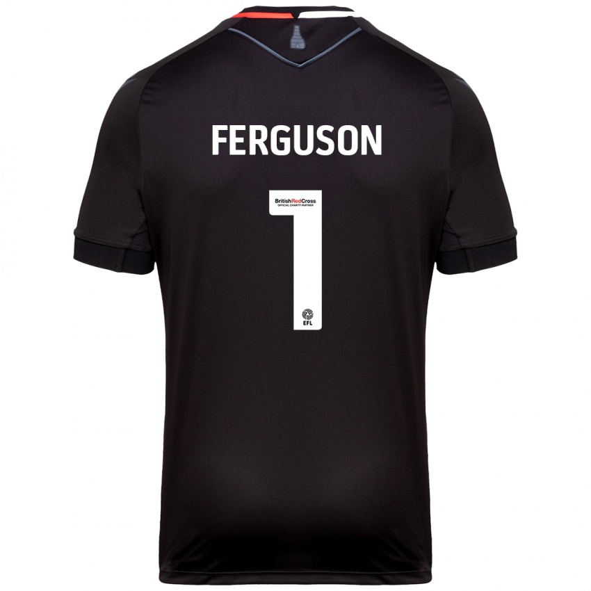 Enfant Maillot Georgie Ferguson #1 Noir Tenues Extérieur 2024/25 T-Shirt Belgique