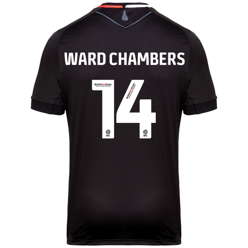 Enfant Maillot Courtnay Ward-Chambers #14 Noir Tenues Extérieur 2024/25 T-Shirt Belgique