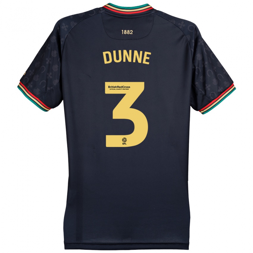 Kinderen Jimmy Dunne #3 Donker Marineblauw Uitshirt Uittenue 2024/25 T-Shirt België