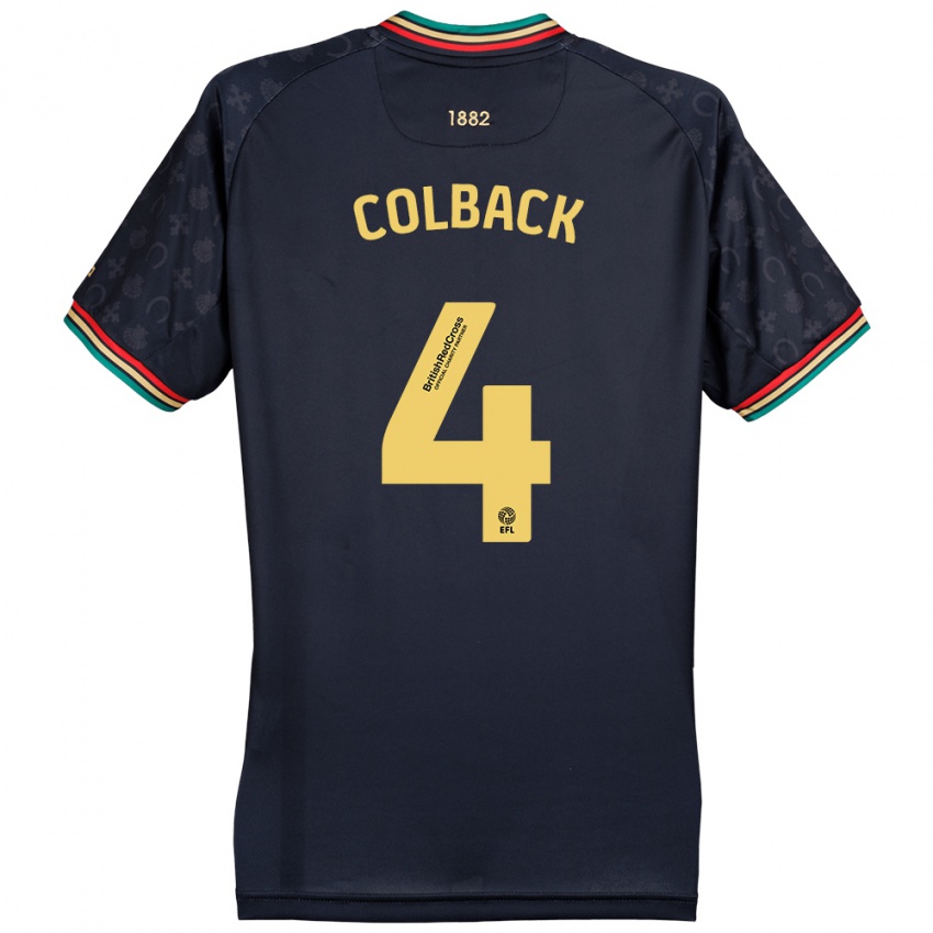 Kinderen Jack Colback #4 Donker Marineblauw Uitshirt Uittenue 2024/25 T-Shirt België