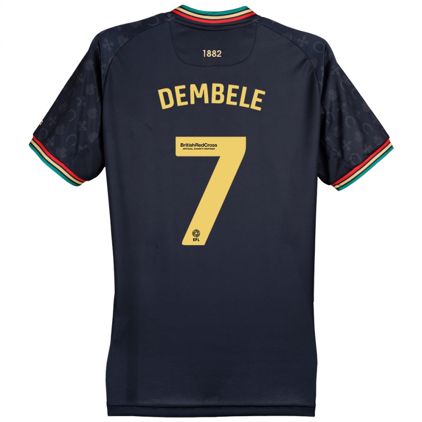 Kinderen Karamoko Dembélé #7 Donker Marineblauw Uitshirt Uittenue 2024/25 T-Shirt België