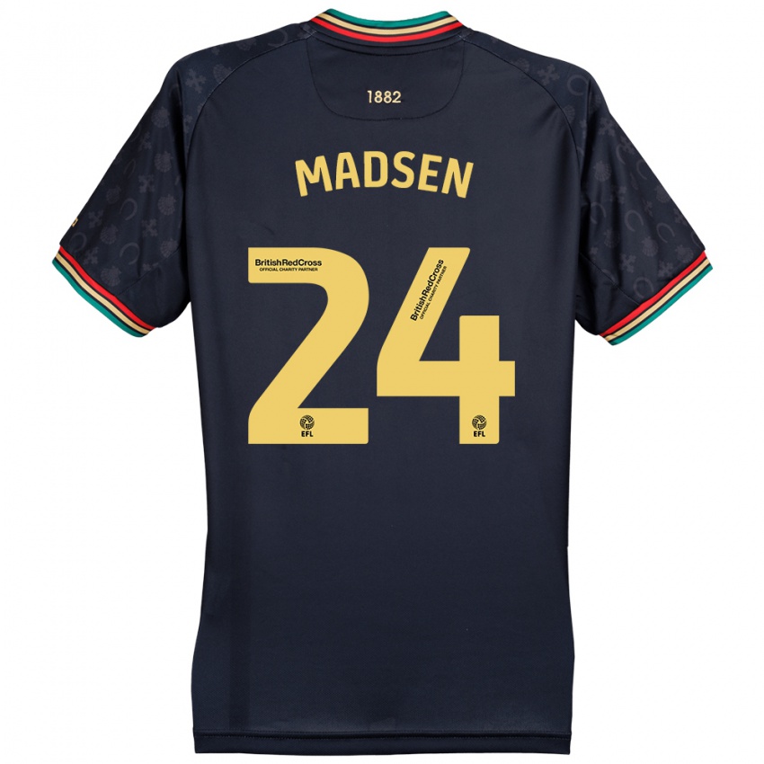 Kinderen Nicolas Madsen #24 Donker Marineblauw Uitshirt Uittenue 2024/25 T-Shirt België