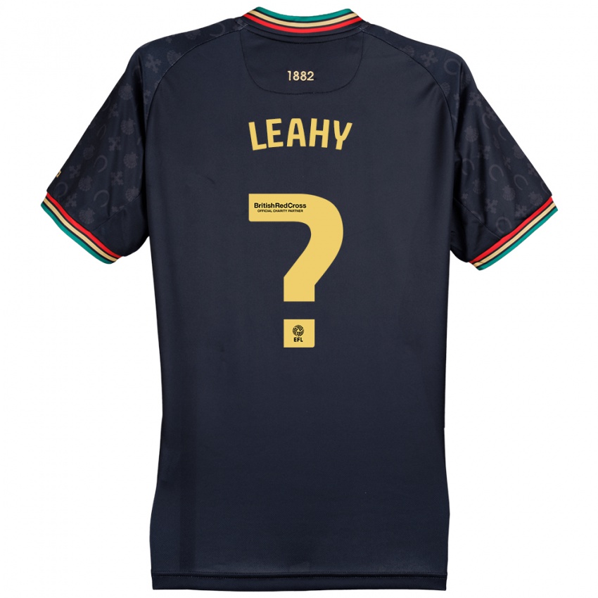 Kinder Jake Leahy #0 Dunkelmarineblau Auswärtstrikot Trikot 2024/25 T-Shirt Belgien