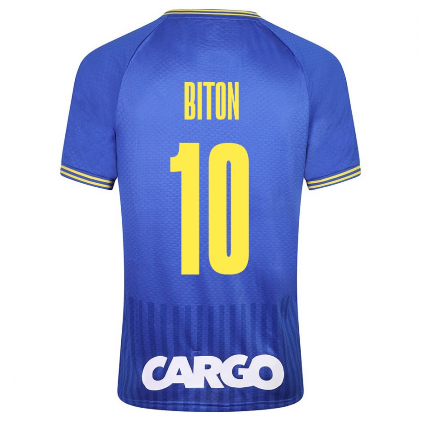 Enfant Maillot Dan Biton #10 Blanc Tenues Extérieur 2024/25 T-Shirt Belgique