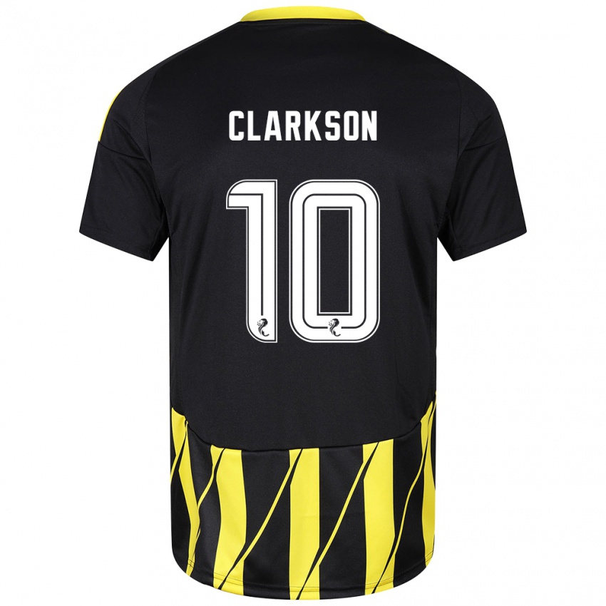 Kinderen Leighton Clarkson #10 Zwart Geel Uitshirt Uittenue 2024/25 T-Shirt België