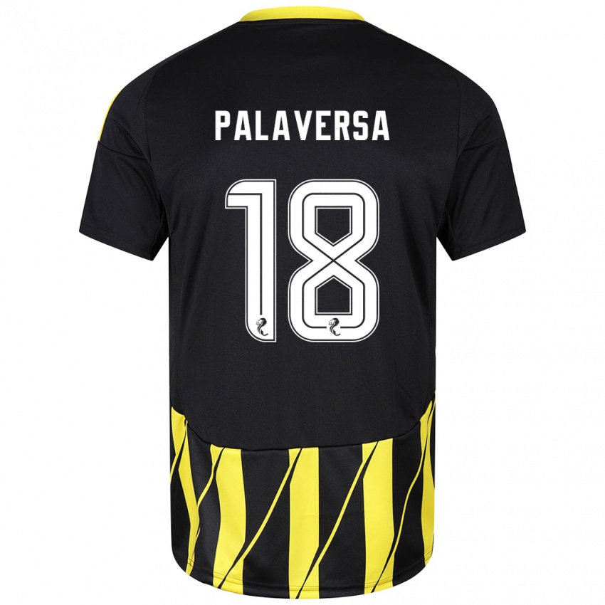 Kinderen Ante Palaversa #18 Zwart Geel Uitshirt Uittenue 2024/25 T-Shirt België