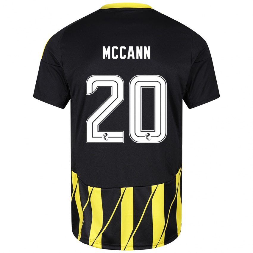 Kinder Annalisa Mccann #20 Schwarz Gelb Auswärtstrikot Trikot 2024/25 T-Shirt Belgien