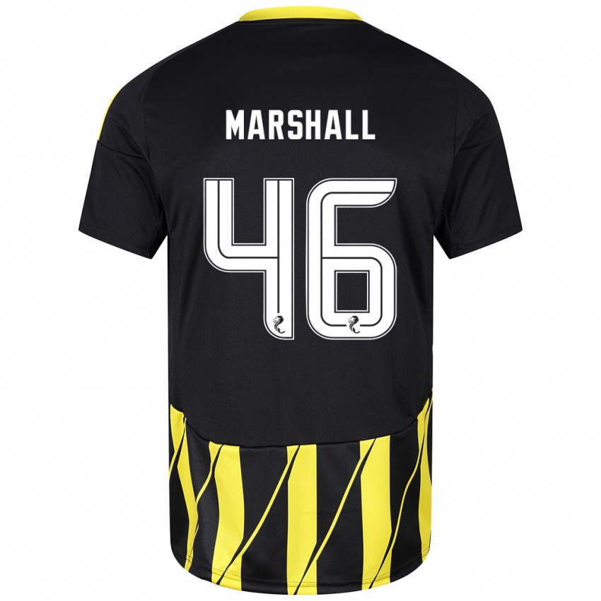 Kinder Findlay Marshall #46 Schwarz Gelb Auswärtstrikot Trikot 2024/25 T-Shirt Belgien