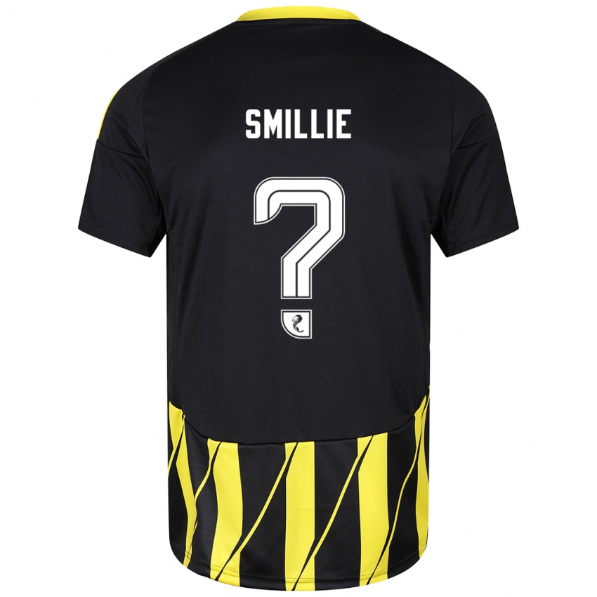 Kinder Reuben Smillie #0 Schwarz Gelb Auswärtstrikot Trikot 2024/25 T-Shirt Belgien