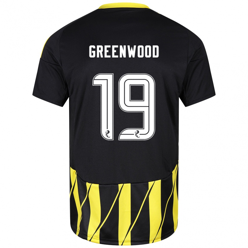 Kinder Brodie Greenwood #19 Schwarz Gelb Auswärtstrikot Trikot 2024/25 T-Shirt Belgien