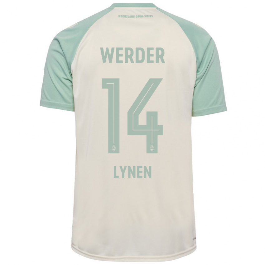 Kinderen Senne Lynen #14 Off-White Lichtgroen Uitshirt Uittenue 2024/25 T-Shirt België