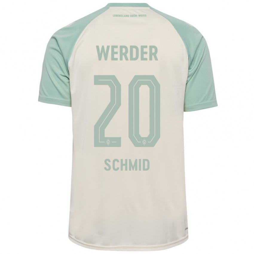 Kinderen Romano Schmid #20 Off-White Lichtgroen Uitshirt Uittenue 2024/25 T-Shirt België