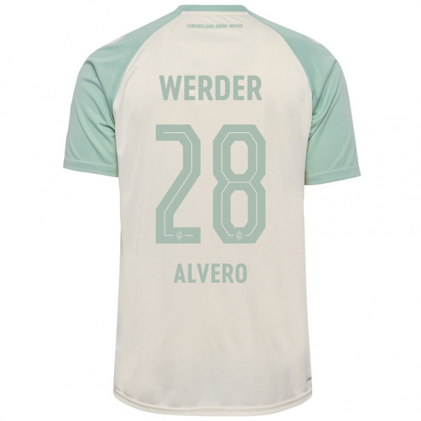 Kinderen Skelly Alvero #28 Off-White Lichtgroen Uitshirt Uittenue 2024/25 T-Shirt België