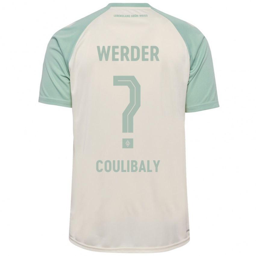 Enfant Maillot Karim Coulibaly #0 Blanc Cassé Vert Clair Tenues Extérieur 2024/25 T-Shirt Belgique