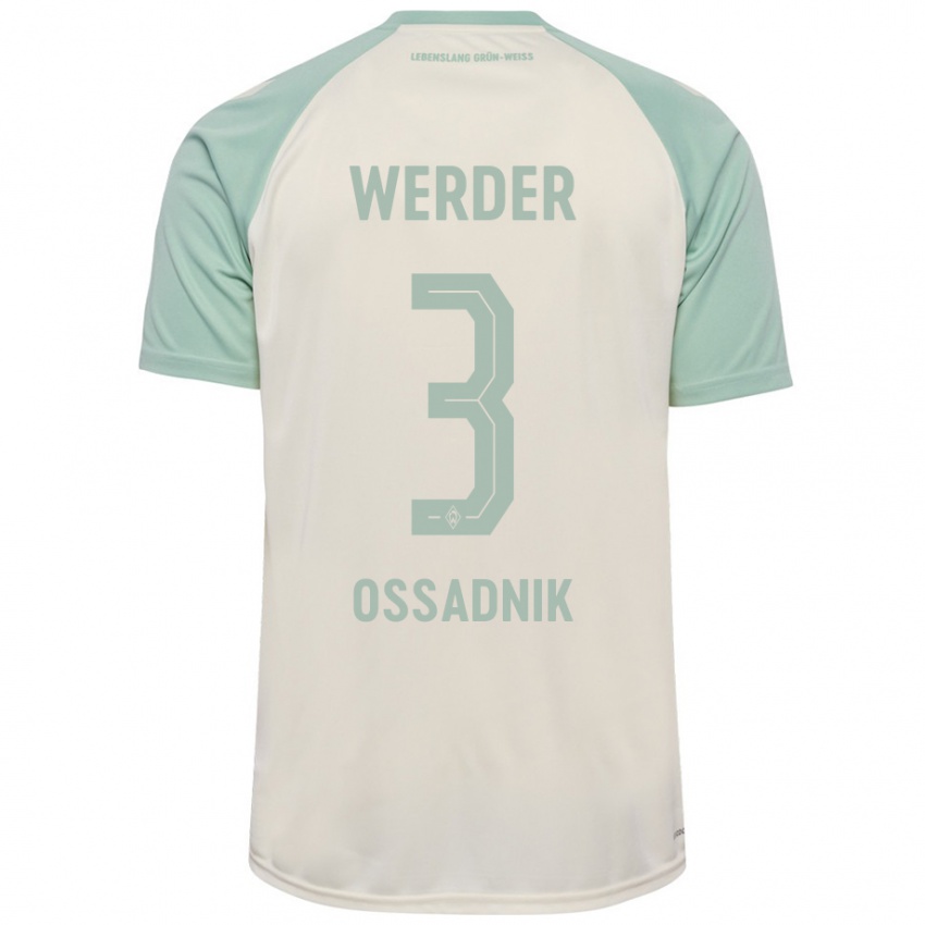 Kinderen Jannes Ossadnik #3 Off-White Lichtgroen Uitshirt Uittenue 2024/25 T-Shirt België