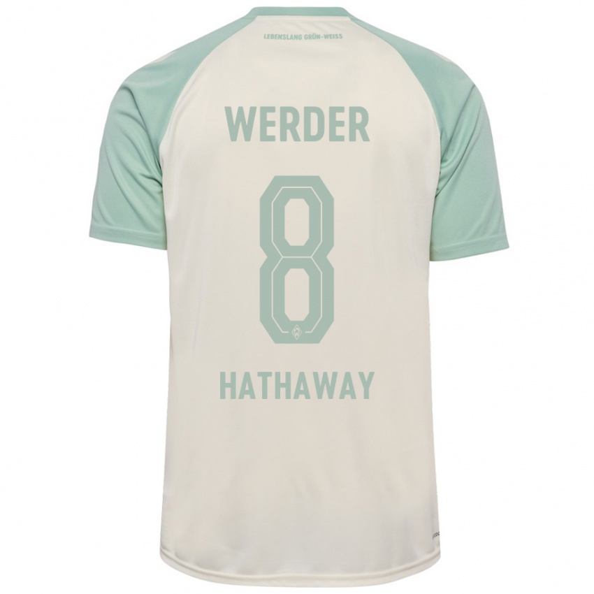 Kinderen Max Hathaway #8 Off-White Lichtgroen Uitshirt Uittenue 2024/25 T-Shirt België