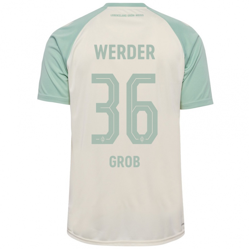 Enfant Maillot Christian Groß #36 Blanc Cassé Vert Clair Tenues Extérieur 2024/25 T-Shirt Belgique