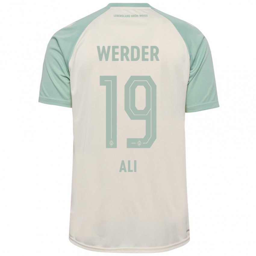 Kinderen Rok Ali #19 Off-White Lichtgroen Uitshirt Uittenue 2024/25 T-Shirt België