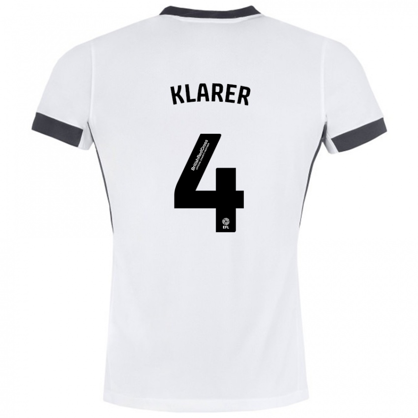 Kinderen Christoph Klarer #4 Wit Zwart Uitshirt Uittenue 2024/25 T-Shirt België