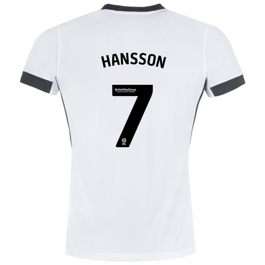 Kinderen Emil Hansson #7 Wit Zwart Uitshirt Uittenue 2024/25 T-Shirt België