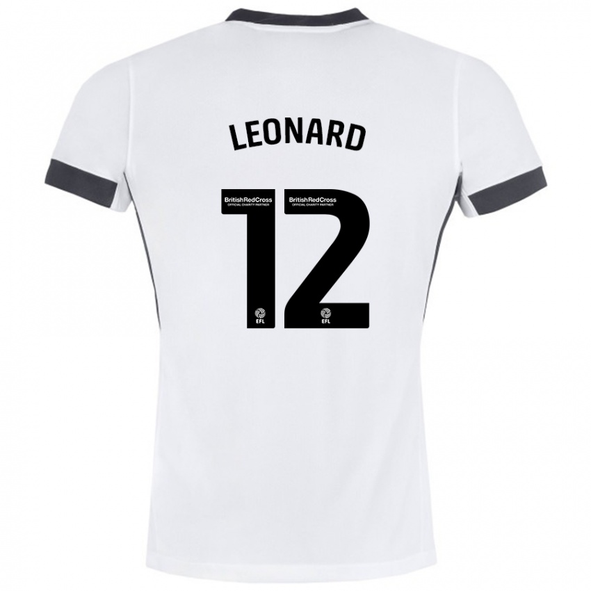 Kinderen Marc Leonard #12 Wit Zwart Uitshirt Uittenue 2024/25 T-Shirt België