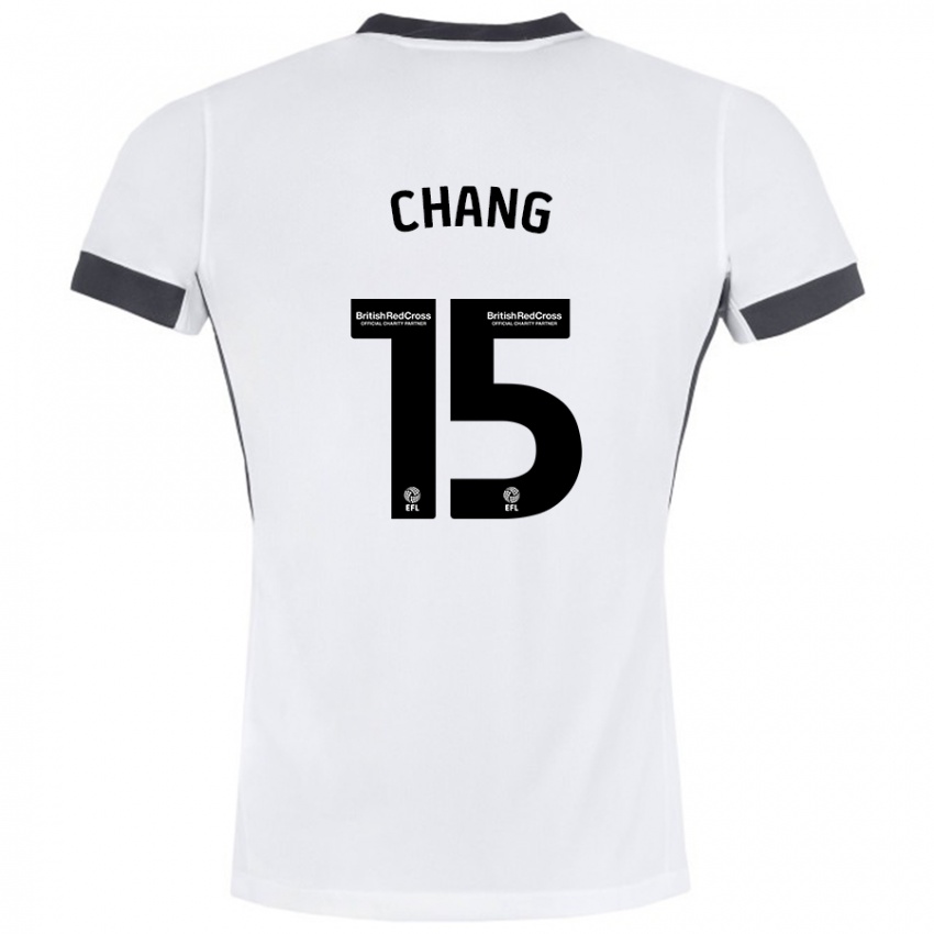 Kinderen Alfie Chang #15 Wit Zwart Uitshirt Uittenue 2024/25 T-Shirt België