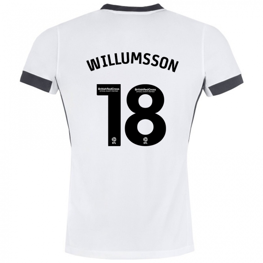 Kinderen Willum Thór Willumsson #18 Wit Zwart Uitshirt Uittenue 2024/25 T-Shirt België