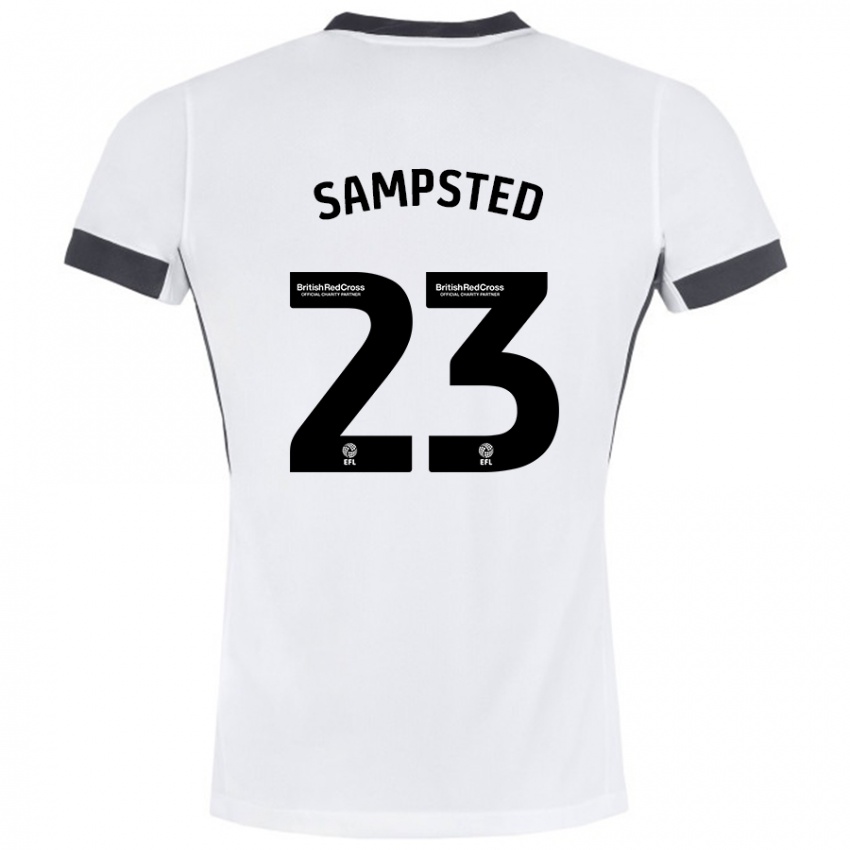 Kinderen Alfons Sampsted #23 Wit Zwart Uitshirt Uittenue 2024/25 T-Shirt België