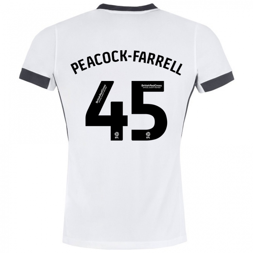 Kinderen Bailey Peacock-Farrell #45 Wit Zwart Uitshirt Uittenue 2024/25 T-Shirt België