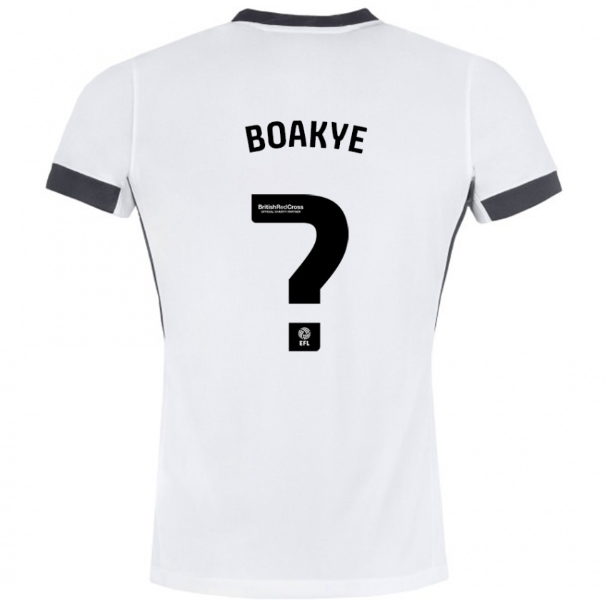 Kinderen Godfred Boakye #0 Wit Zwart Uitshirt Uittenue 2024/25 T-Shirt België