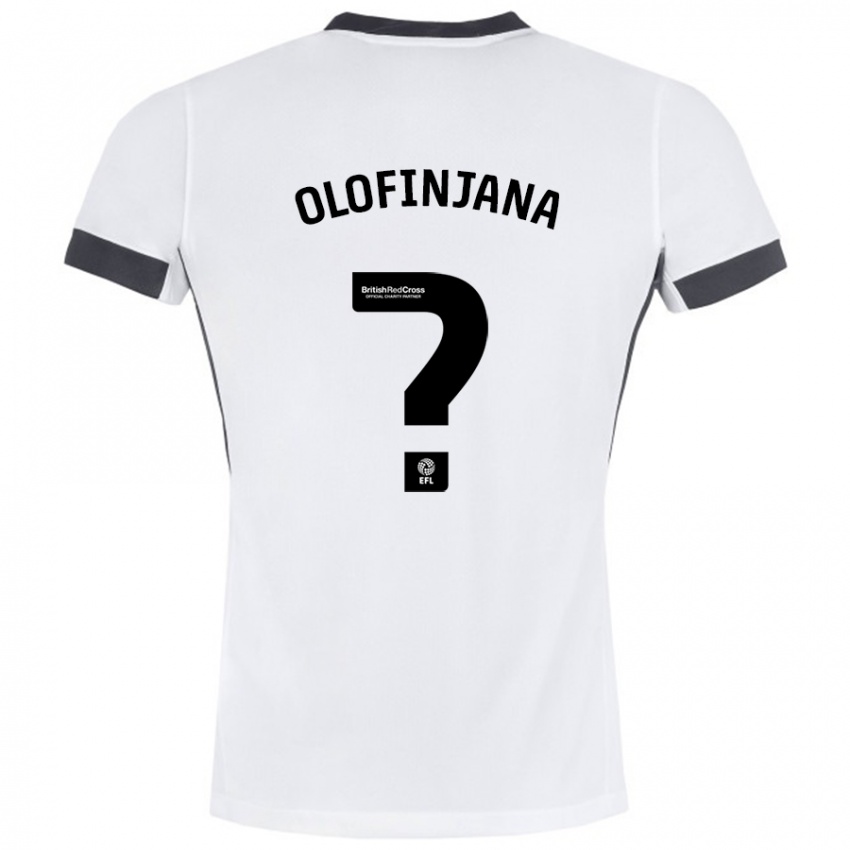 Kinderen Femi Olofinjana #0 Wit Zwart Uitshirt Uittenue 2024/25 T-Shirt België