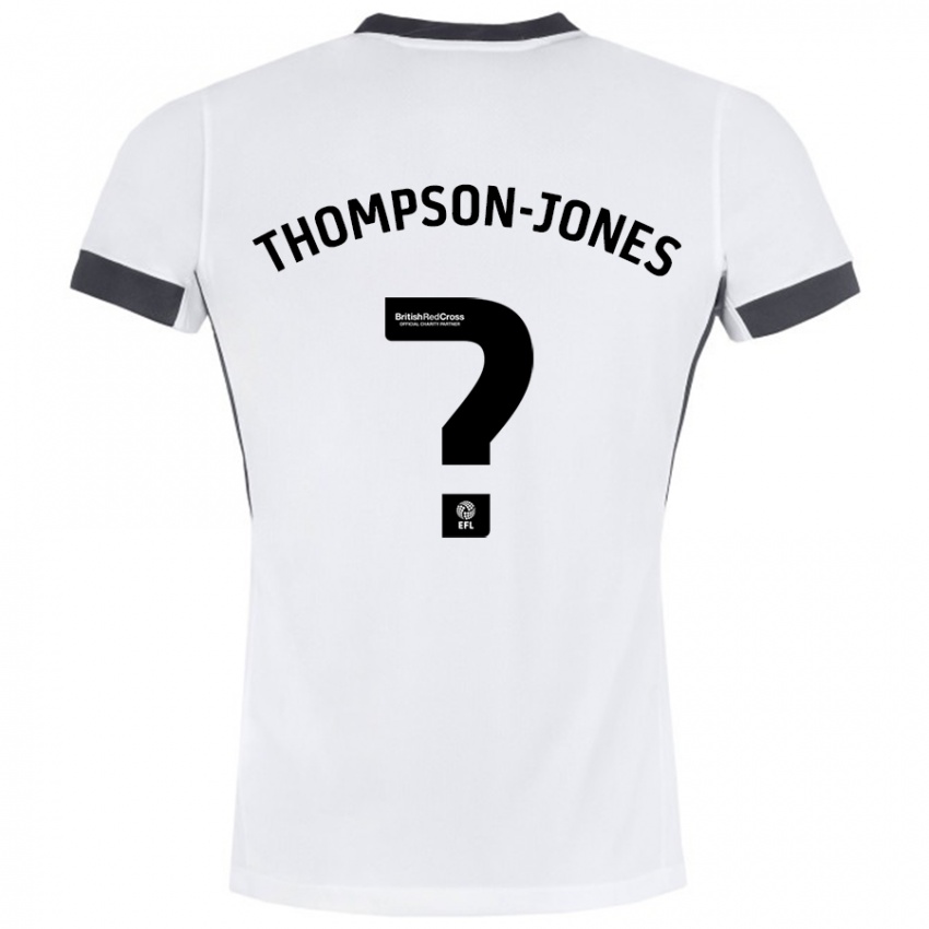 Kinderen Riquelme Thompson-Jones #0 Wit Zwart Uitshirt Uittenue 2024/25 T-Shirt België