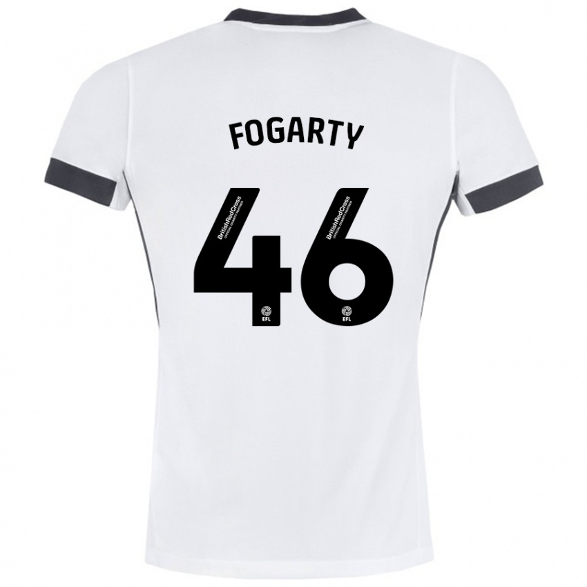 Kinderen Tom Fogarty #46 Wit Zwart Uitshirt Uittenue 2024/25 T-Shirt België