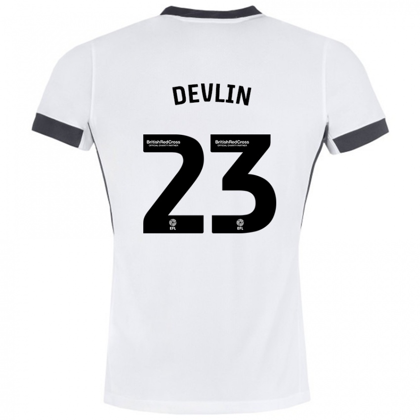 Kinderen Charlotte Devlin #23 Wit Zwart Uitshirt Uittenue 2024/25 T-Shirt België