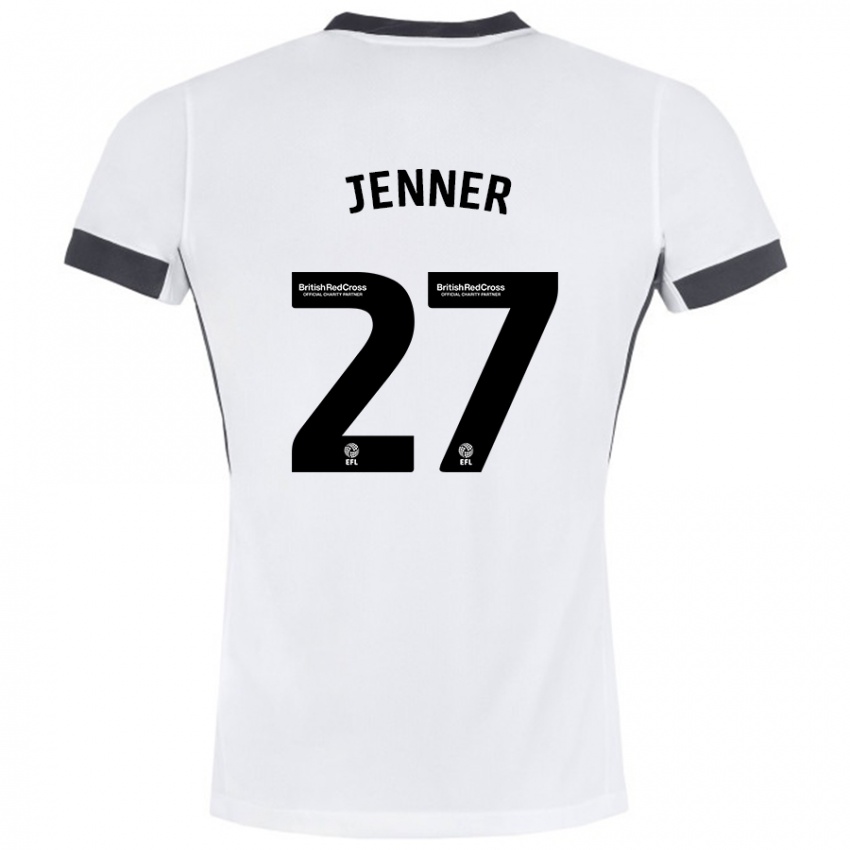 Kinderen Abbi Jenner #27 Wit Zwart Uitshirt Uittenue 2024/25 T-Shirt België