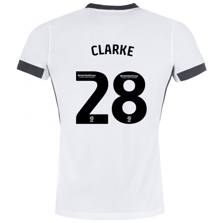 Kinderen Charlotte Clarke #28 Wit Zwart Uitshirt Uittenue 2024/25 T-Shirt België