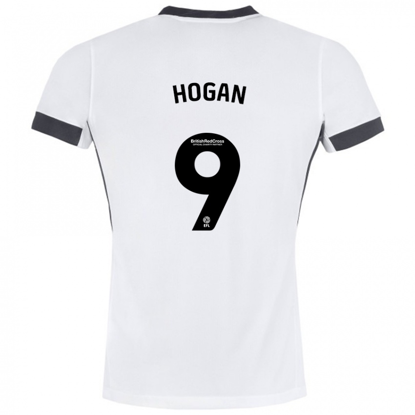 Kinderen Scott Hogan #9 Wit Zwart Uitshirt Uittenue 2024/25 T-Shirt België