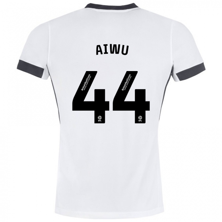 Kinderen Emanuel Aiwu #44 Wit Zwart Uitshirt Uittenue 2024/25 T-Shirt België