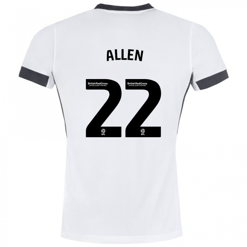 Kinderen Remi Allen #22 Wit Zwart Uitshirt Uittenue 2024/25 T-Shirt België