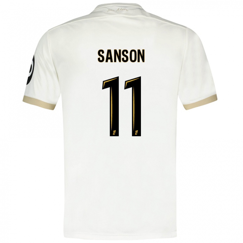 Kinderen Morgan Sanson #11 Wit Goud Uitshirt Uittenue 2024/25 T-Shirt België